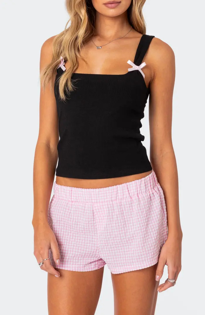 EDIKTED Lola Bow Rib Tank | Nordstrom | Nordstrom