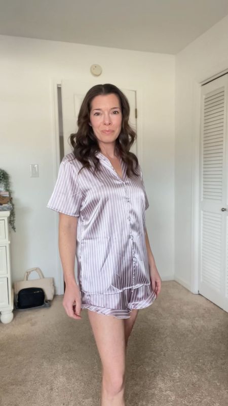 5’3” ~ 118 lbs ~ wearing a small

These Amazon pajamas are so comfy and cool. 

Loungewear , pajamas , comfy clothes , stripe pjs, silky pjs

#LTKsalealert #LTKfindsunder50 #LTKstyletip