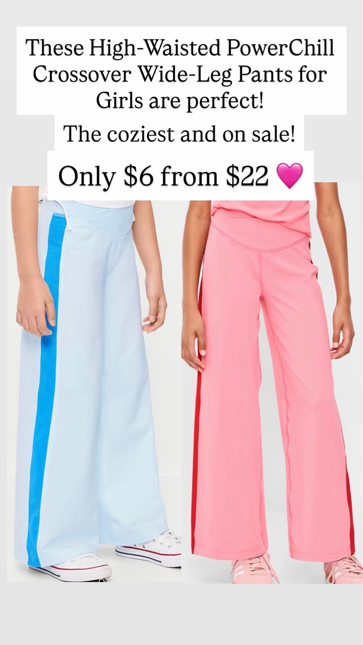 High-Waisted PowerChill Crossover Wide-Leg Pants for Girls

#LTKKids #LTKSaleAlert