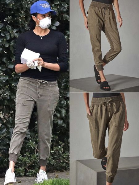 James Perse joggers in army green 

#LTKstyletip