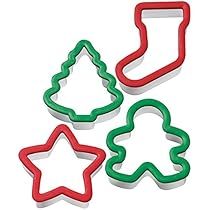 Amazon.com: Wilton Holiday Grippy Cookie Cutters, Set of 4: Christmas Cookie Cutters: Home & Kitchen | Amazon (US)