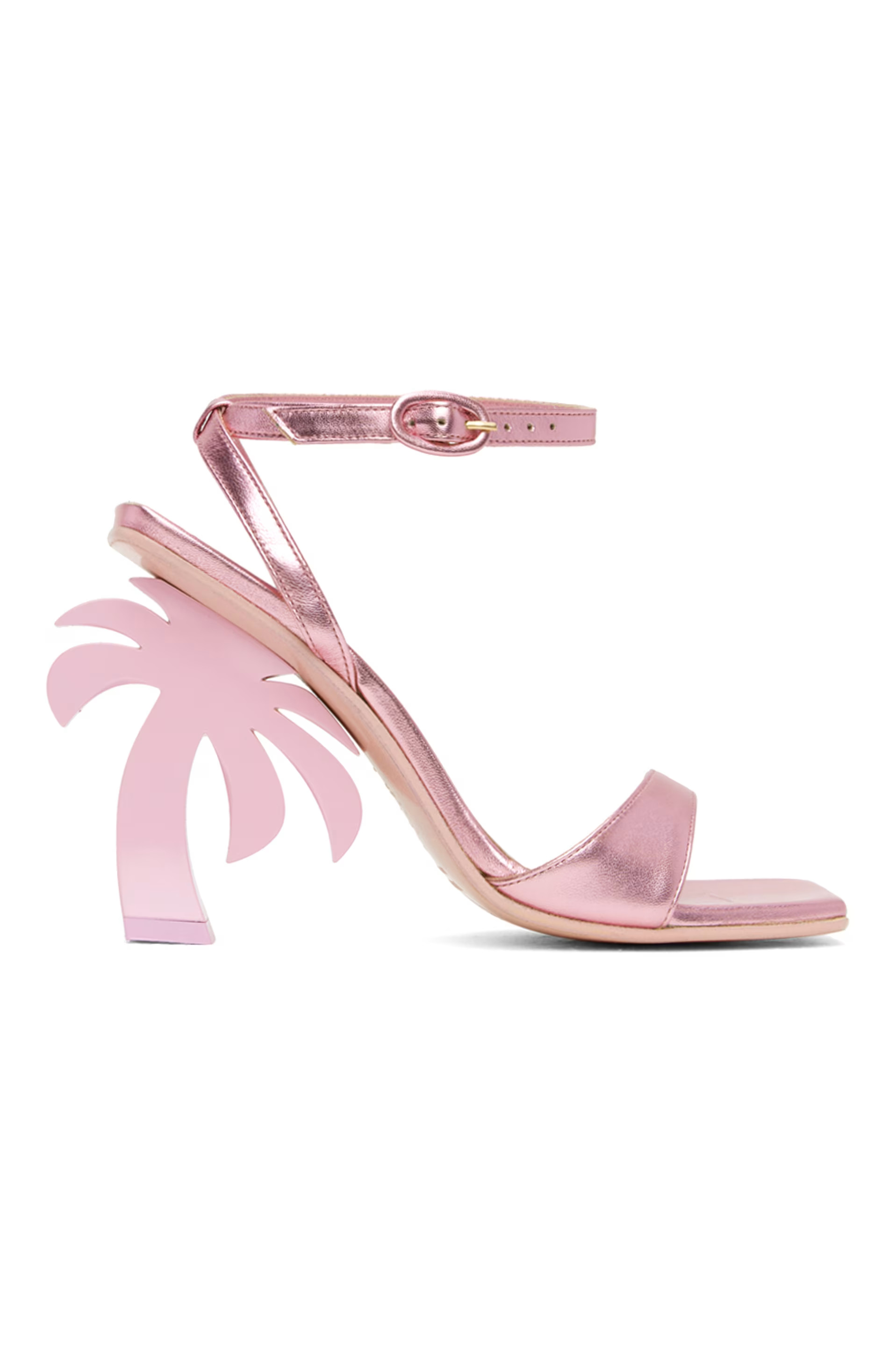 Palm Angels - Pink Palm Heeled Sandals | SSENSE