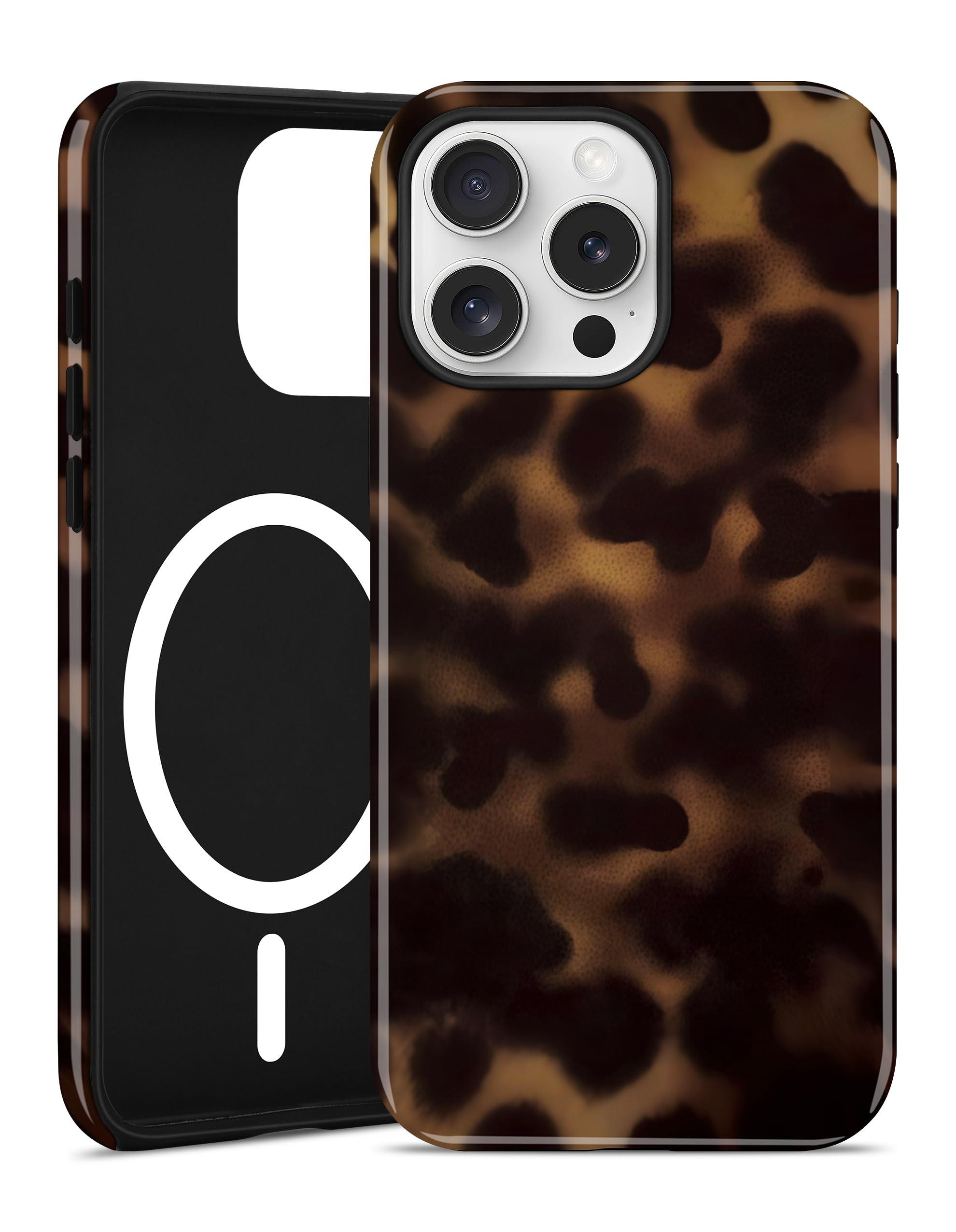 Jusy Magnetic Mobile Phone Case for iPhone 15 Pro, Aesthetic Leopard Print Design, Compatible wit... | Amazon (DE)