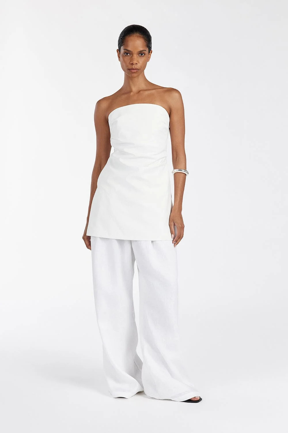 LEO WHITE STRAPLESS TUNIC | DISSH