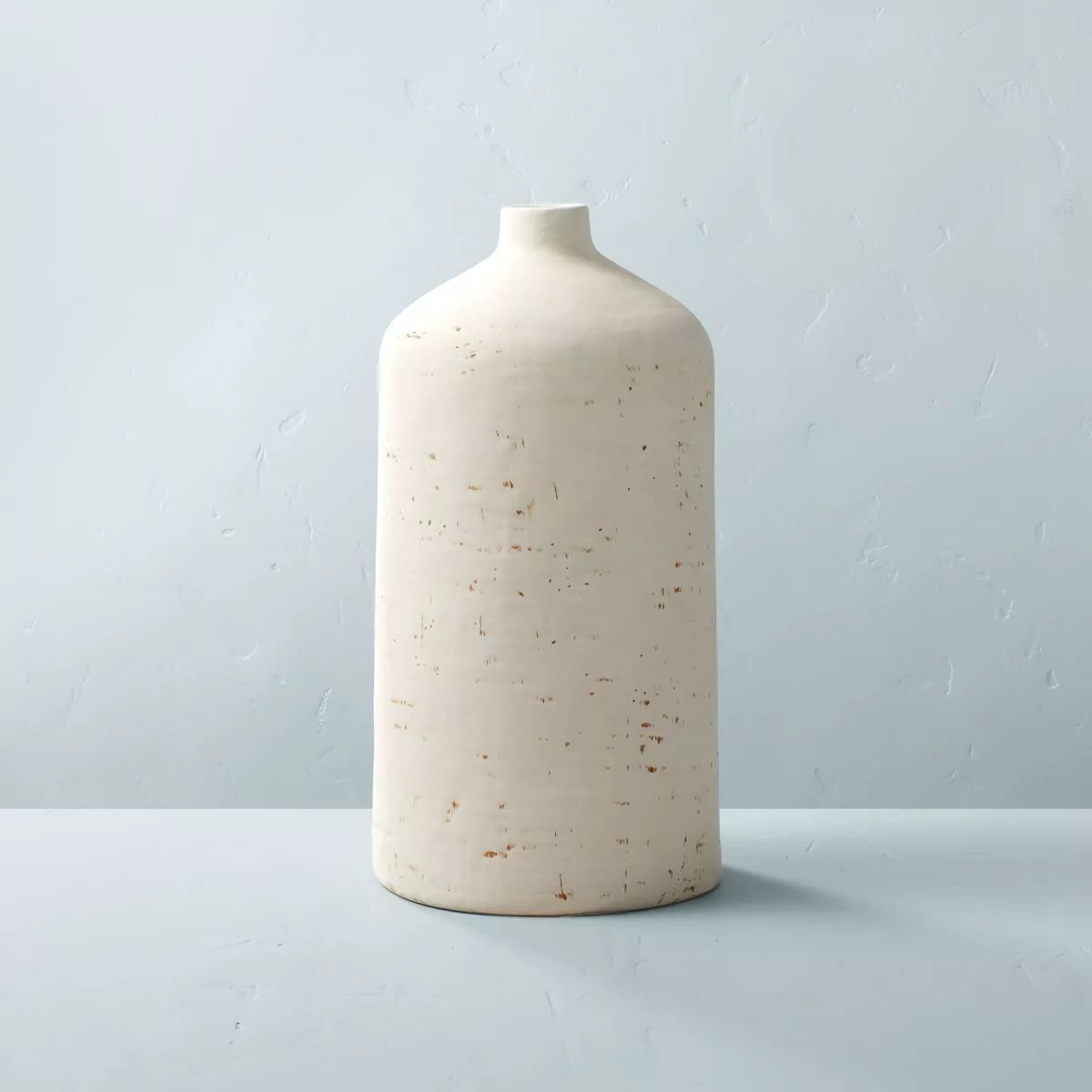 16" Distressed Ceramic Vase Natural Cream - Hearth & Hand™ with Magnolia | Target
