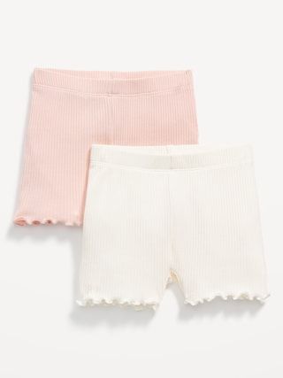Rib-Knit Biker Shorts 2-Pack for Baby | Old Navy (US)
