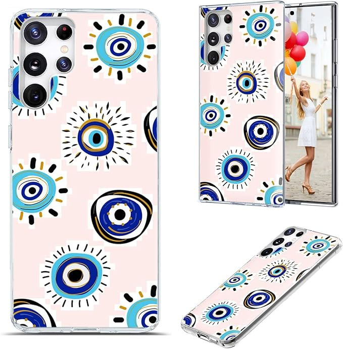 for Samsung Galaxy S23 Ultra Case for Women Men Girl,AKORAVO Full Protective Shockproof Slim Soft... | Amazon (US)