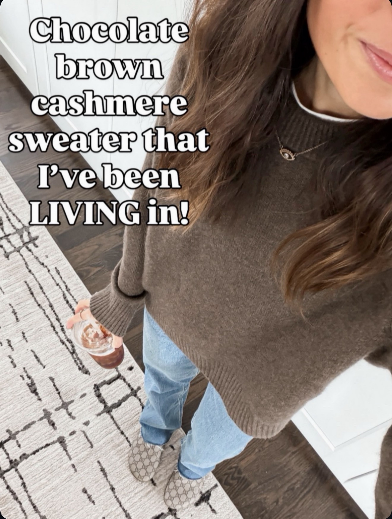 The chocolate brown cashmere sweater I’ve been living in 🤎 So soft, cozy and such a pretty shade. Wearing size  small.

#LTKGiftGuide #LTKHoliday #LTKOver40