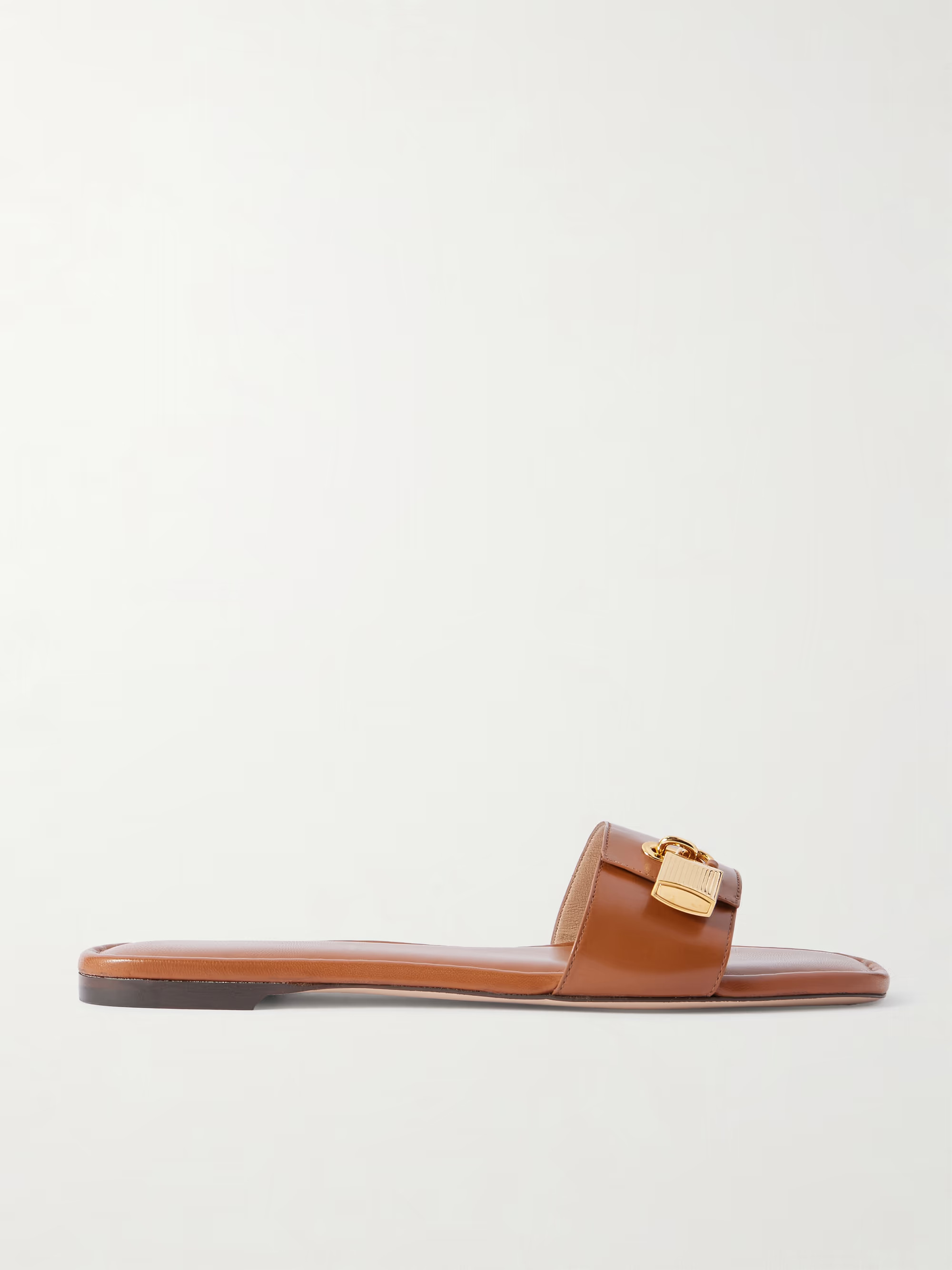 Embellished leather slides | NET-A-PORTER APAC