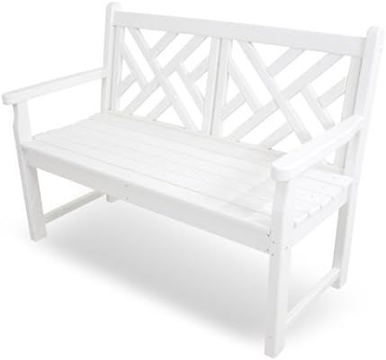 POLYWOOD CDB48WH Chippendale 48" Bench, White | Amazon (US)