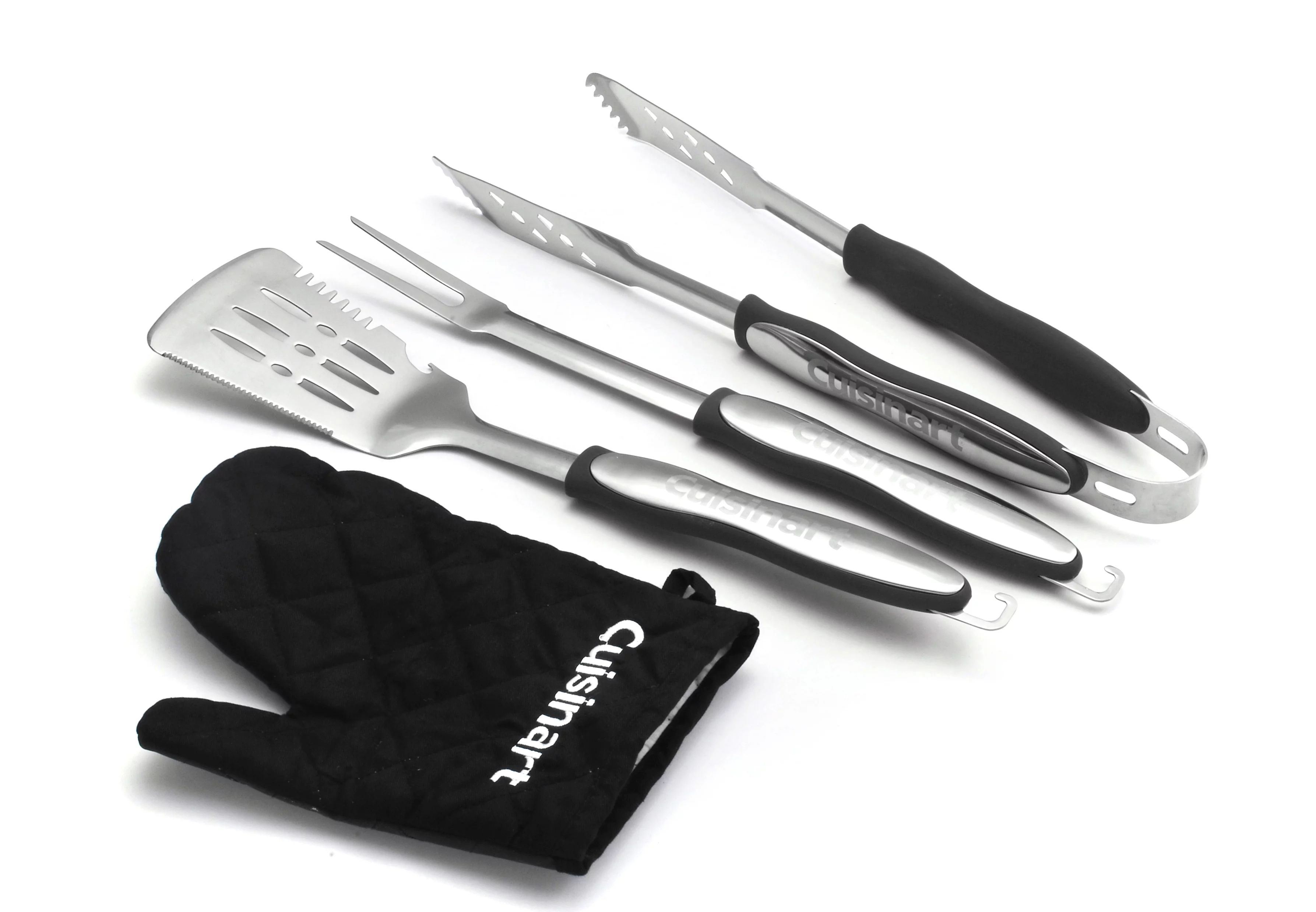 Cuisinart® 3 Piece Grilling Tool Set with Grill Glove - Includes Tongs, Spatula, Grill Fork and ... | Walmart (US)