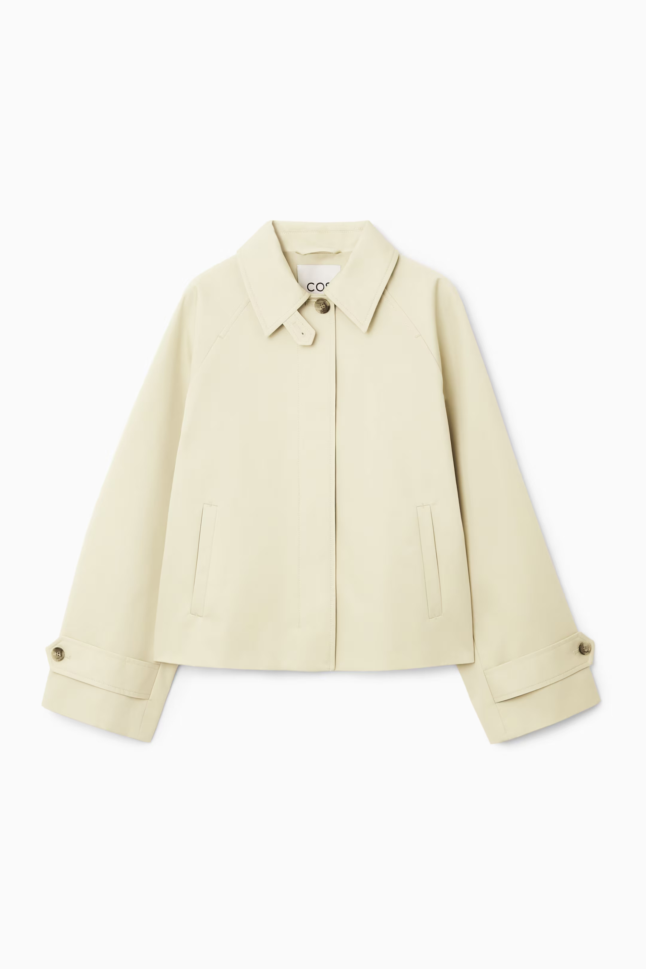 SHORT TWILL TRENCH COAT - BEIGE | COS (AU)