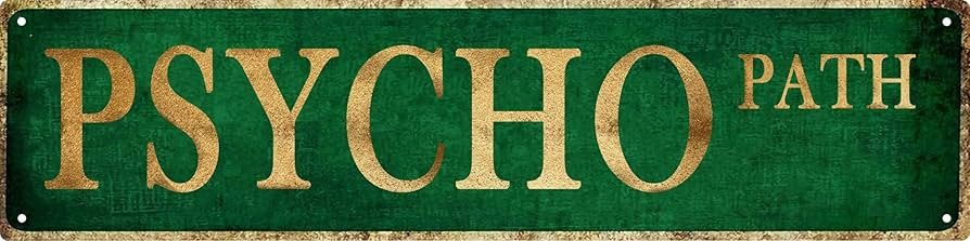 Man Cave Decor Vintage Wall Decor Psycho Path Vintage Tin Signs Funny Street Metal Signs for Home... | Amazon (US)