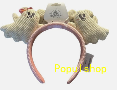 2025 HK Disney Parks Halloween Ghost Mickey And Minnie Mouse Ear Headband NEW | eBay US
