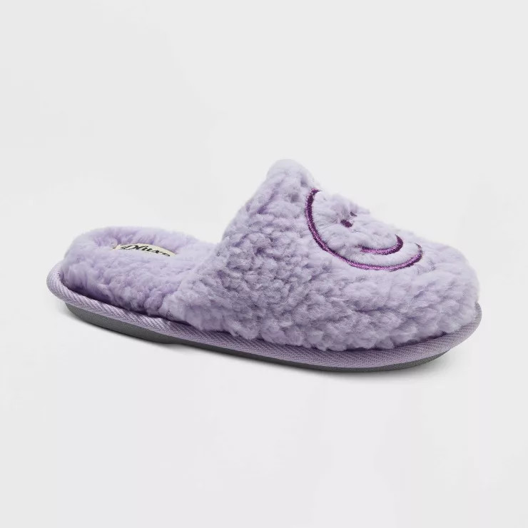 Kids' dluxe by dearfoams Happy Face Slide Slippers | Target