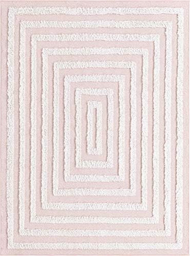 Rugs.com Sabrina Soto Casa Collection Rug - 4' 5 x 6' Pink High Rug Perfect for Entryways, Kitchens, | Amazon (US)