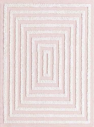 Rugs.com Sabrina Soto Casa Collection Rug - 4' 5 x 6' Pink High Rug Perfect for Entryways, Kitchens, | Amazon (US)