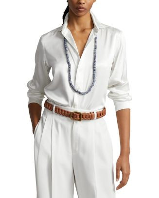 Ralph Lauren Ralph Lauren Silk Long Sleeve Shirt  | Bloomingdale's Women | Bloomingdale's (US)