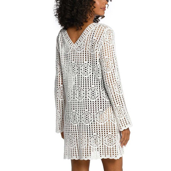 Women's La Blanca Waverly V-Neck Dress Swim Cover Up XLarge Ivory | Scheels