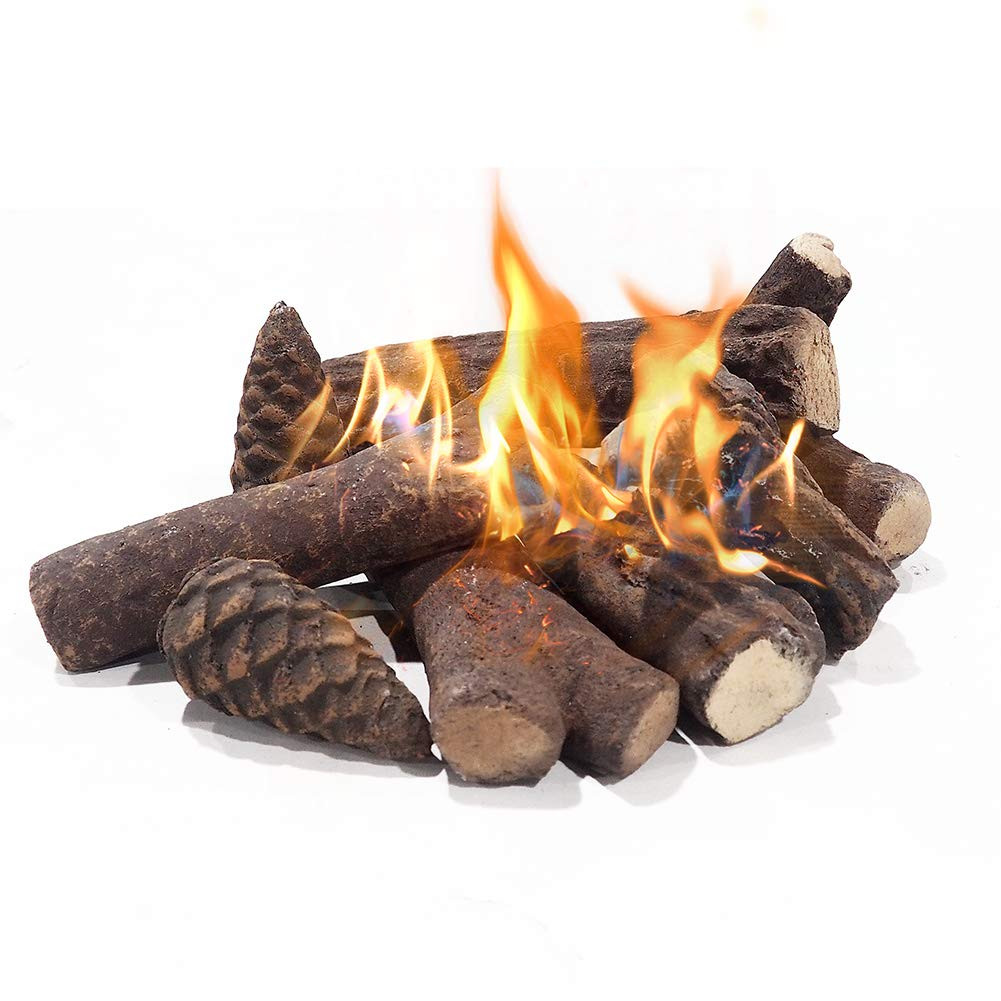 ATR ART TO REAL Ceramic Logs Gas Fireplace Log,Decorative Ceramic Logs for Gas Fires,Smokeless Ar... | Amazon (UK)