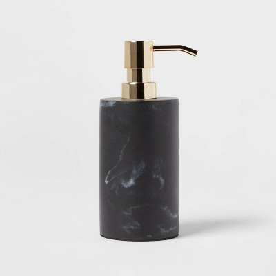 Marble Soap Pump Black - Threshold™: Resin Bathroom Dispenser, Refillable, Spot Clean, 250ml Capacity | Target