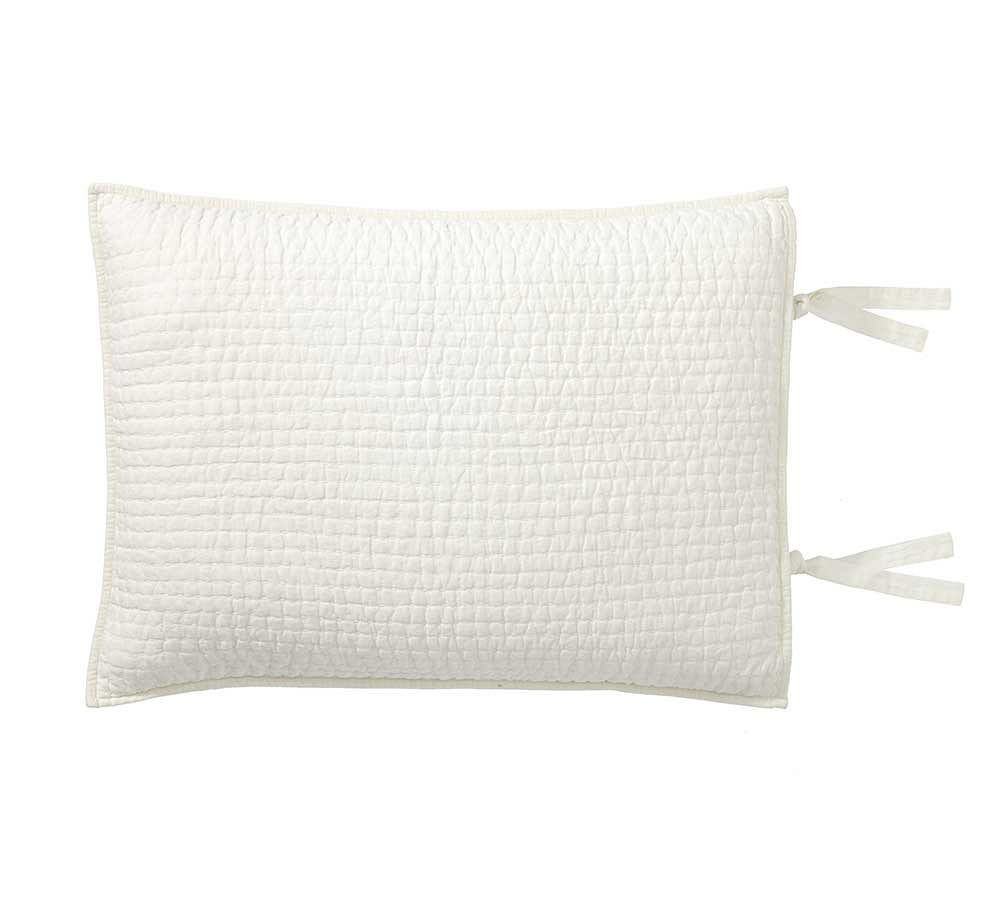 Pick-Stitch Handcrafted Cotton/Linen Quilted Sham | Pottery Barn (US)
