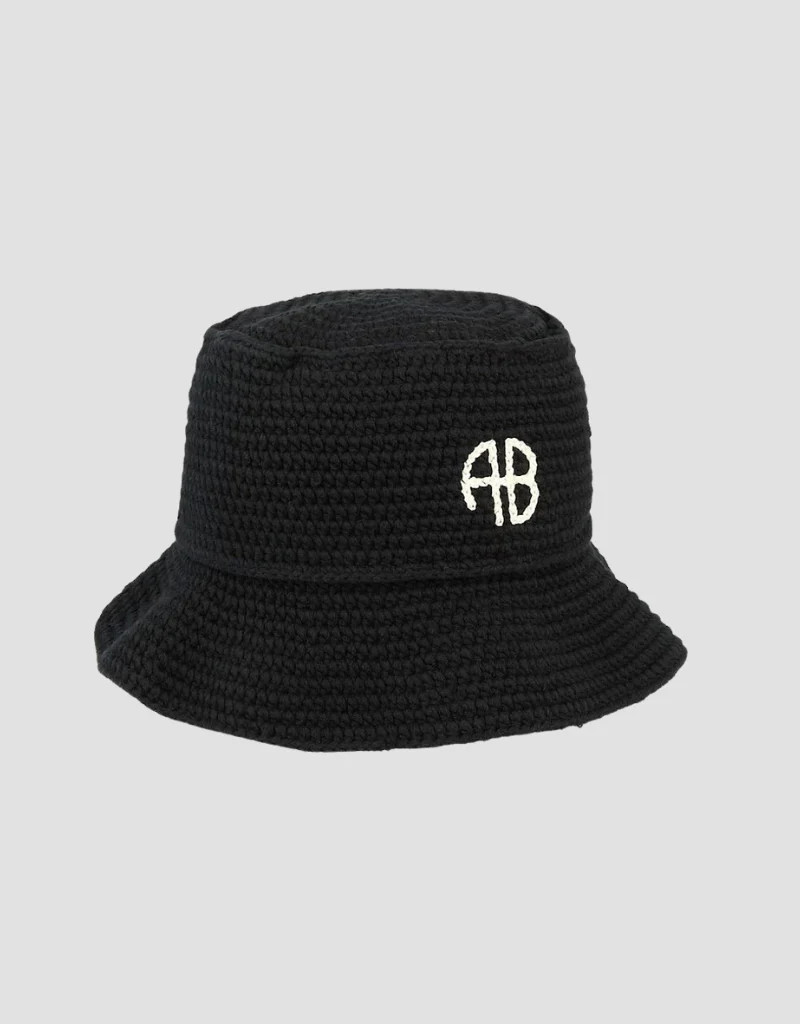 Anine Bing Darra Bucket Hat in Black | Ambiance