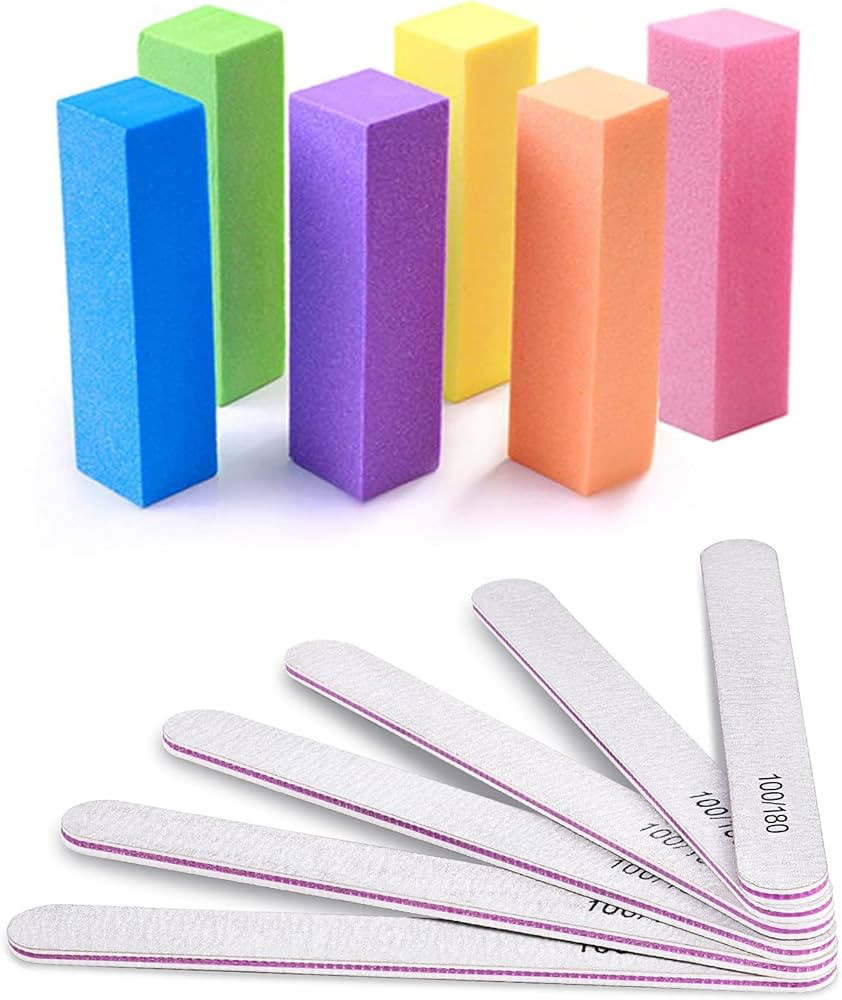 Nail Files and Buffer, TsMADDTs Professional Manicure Tools Kit Rectangular Art Care Buffer Block... | Amazon (US)