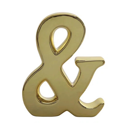 Gold "&" Letter Block Figurine | Wayfair North America
