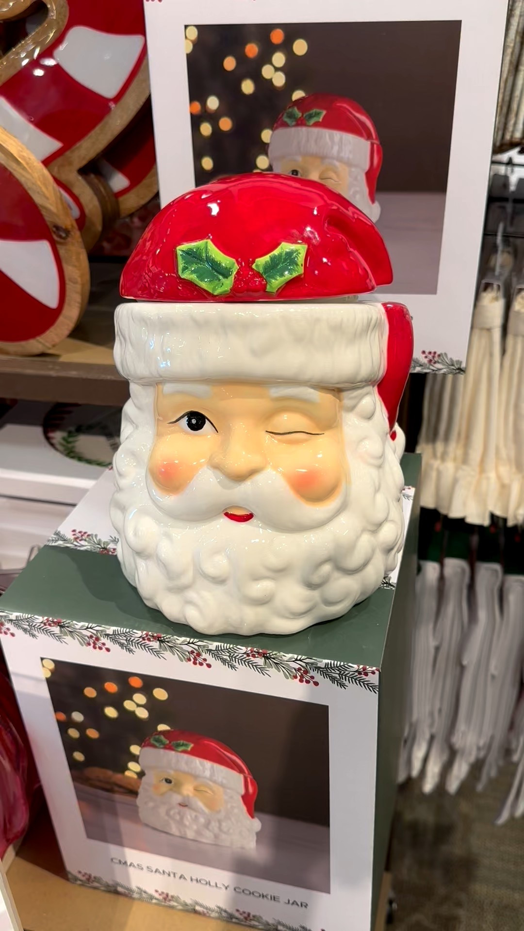 Viral winking Santa cookie jar found at Kirkland’s! It is so adorable! 

Cookie jar, Santa cookie jar, Christmas kitchen decor

#LTKHoliday #LTKHome #LTKCyberWeek