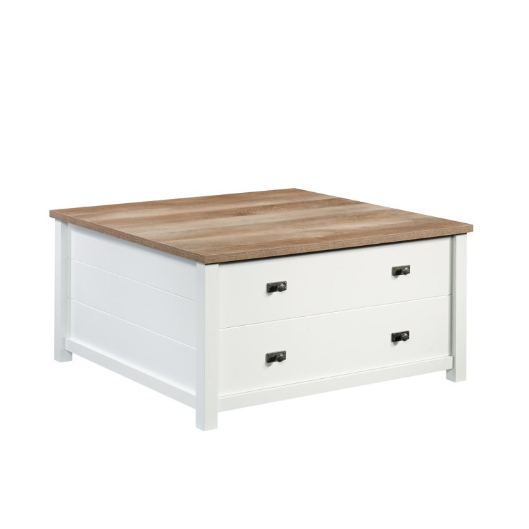 Sauder Cottage Road Storage Coffee Table, Soft White Finish | Walmart (US)