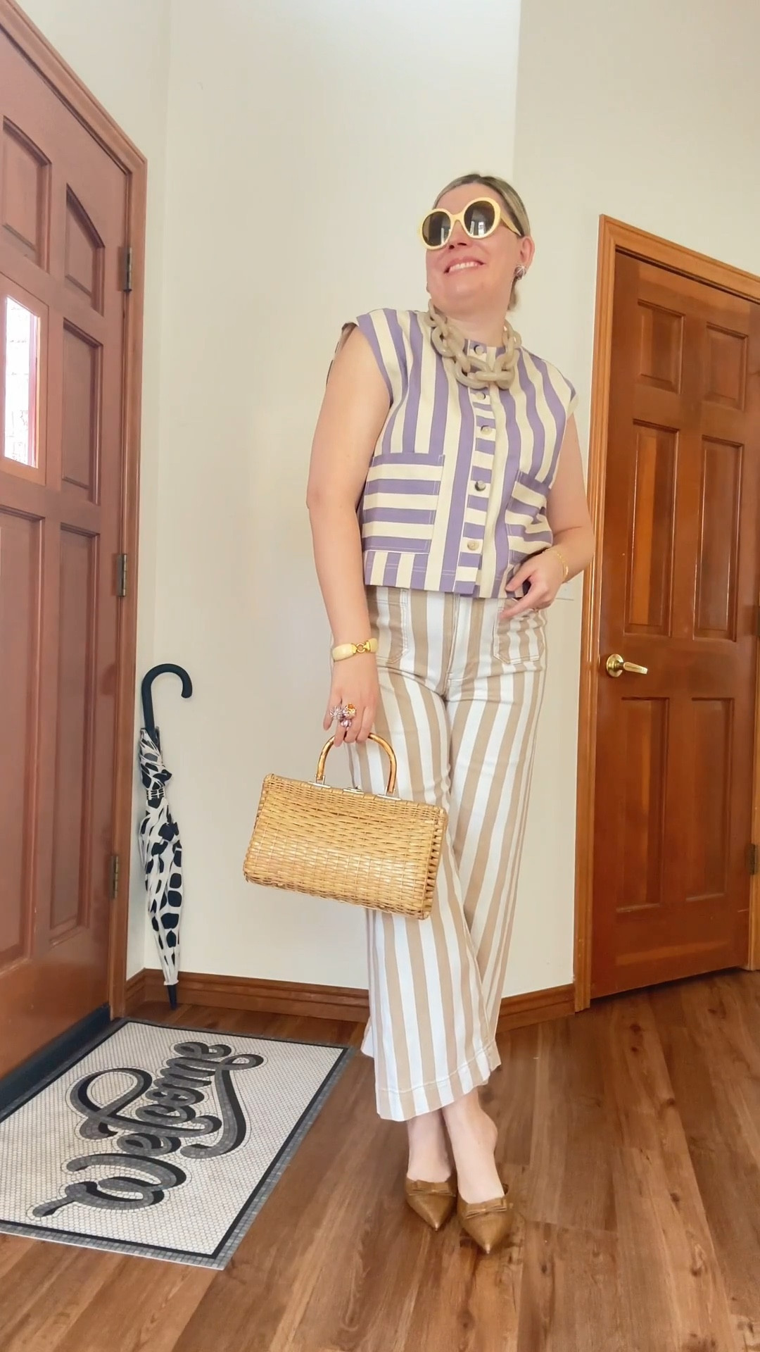 Tropical Luxe - Look 8
A curated style series

If I could only wear one pattern for the rest of time it would obviously be stripes. Don’t make me actually do this, though. I can give up patterns - they are my love language.

Top - FRNCH
Pants - Maeve by Anthropologie
Bag - Vintage
Sunglasses - Gucci 
Necklace - Tuckernuck 
Earrings & Ring - Oscar de la Renta
Bracelets - Rocksbox & Vintage
Shoes - Dillards

If I had to pick my favorite season it would absolutely be RESORT! Okay, so it’s a clothing season and not a weather season- fine, be more specific next time. But truly, if I could only wear one type of clothing again it would be beach-ready resort pieces. Too bad I live in a land-locked state. lol

Comment SHOP below to receive a DM with the link to this post on my LTK ⬇ https://liketk.it/5Zr5s

Comment SHOP below to receive a DM with the link to this post on my LTK ⬇ https://liketk.it/5Zrz0 #ltkseasonal #ltkootd #ltksalealert

#LTKSeasonal #LTKootd #LTKTall