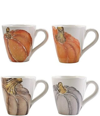 VIETRI Harvest Pumpkins Assorted Mugs Set of 4 | Dillard's