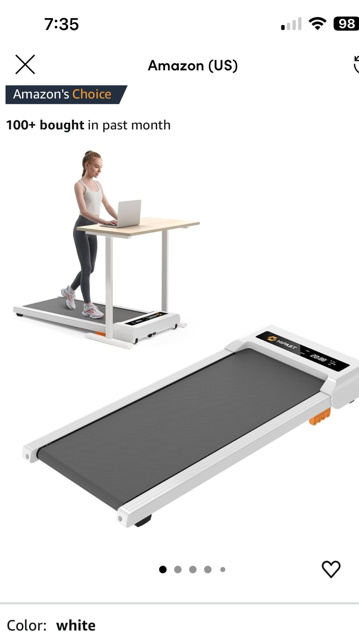 White walking pad