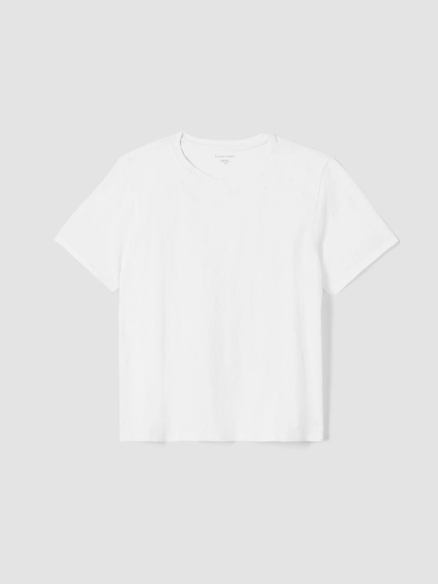 Organic Cotton Slubby Jersey Tee | Eileen Fisher