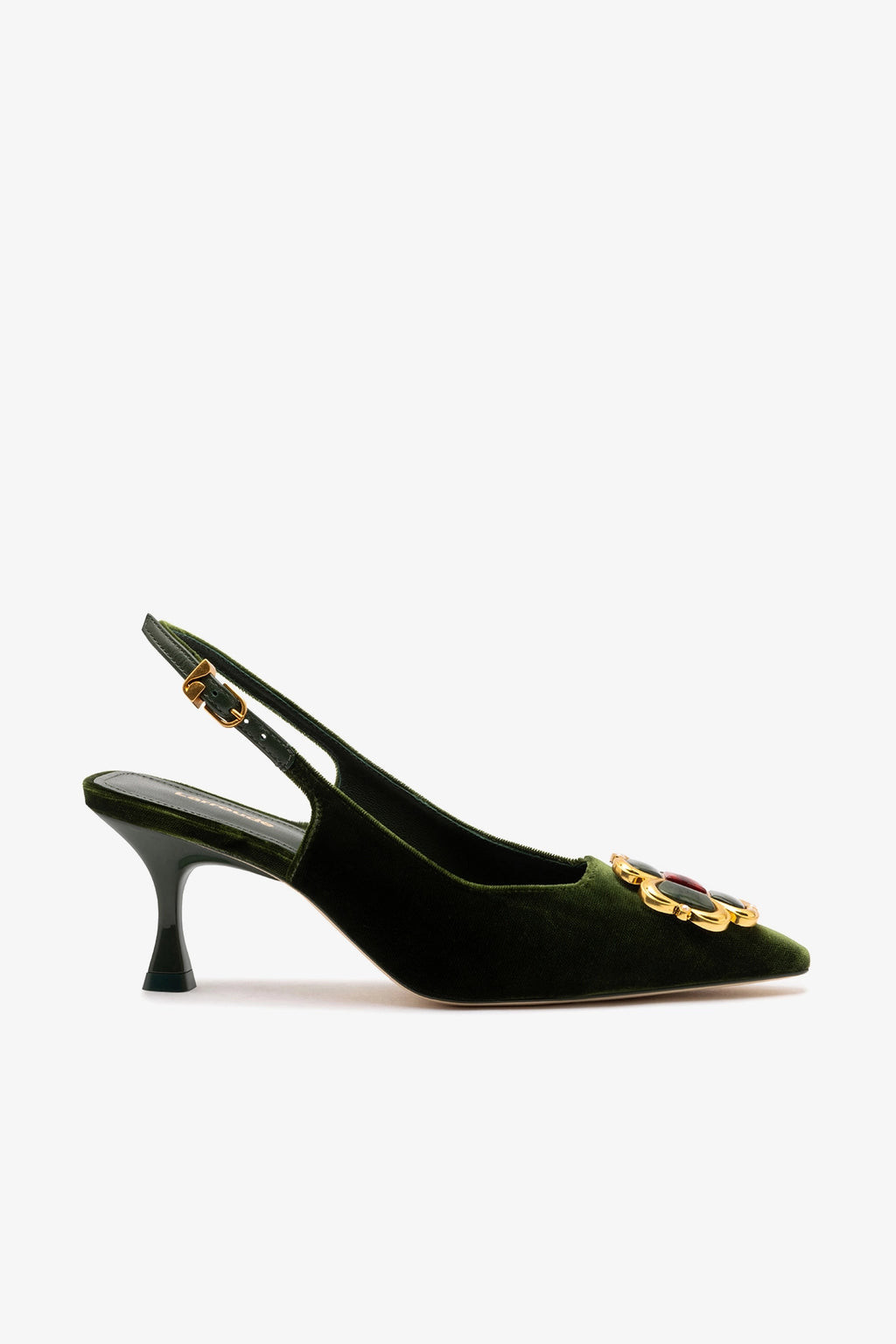 Chrissy Low Pump In Bosco Velvet | Larroude