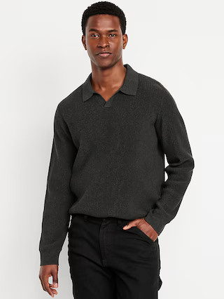 Long-Sleeve Sweater-Knit Polo | Old Navy (US)