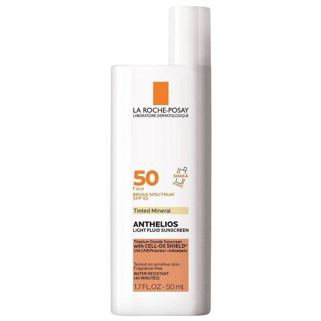 La Roche-Posay Anthelios Tinted Face Sunscreen SPF 50, Ultra-Light Fluid Mineral Face Sunscreen w... | Target