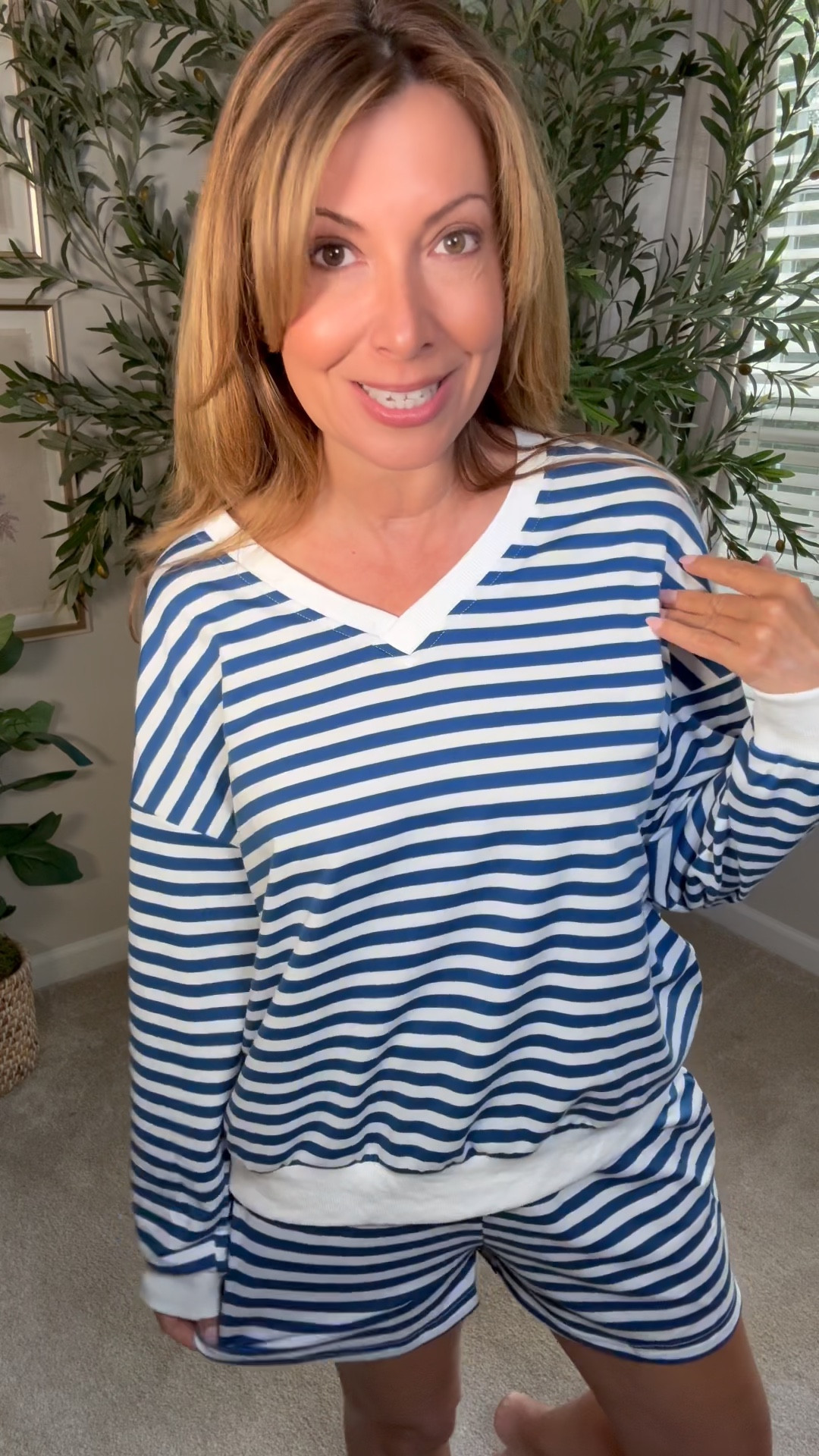 Love this matching striped short set! So soft, lightweight and relaxed. High waist, elastic shorts with cute color blocking details. 

Travel Outfit, Swim Outfit, Pool Cover Up, Loungewear, PJs

#LTKStyleTip #LTKActive #LTKTravel