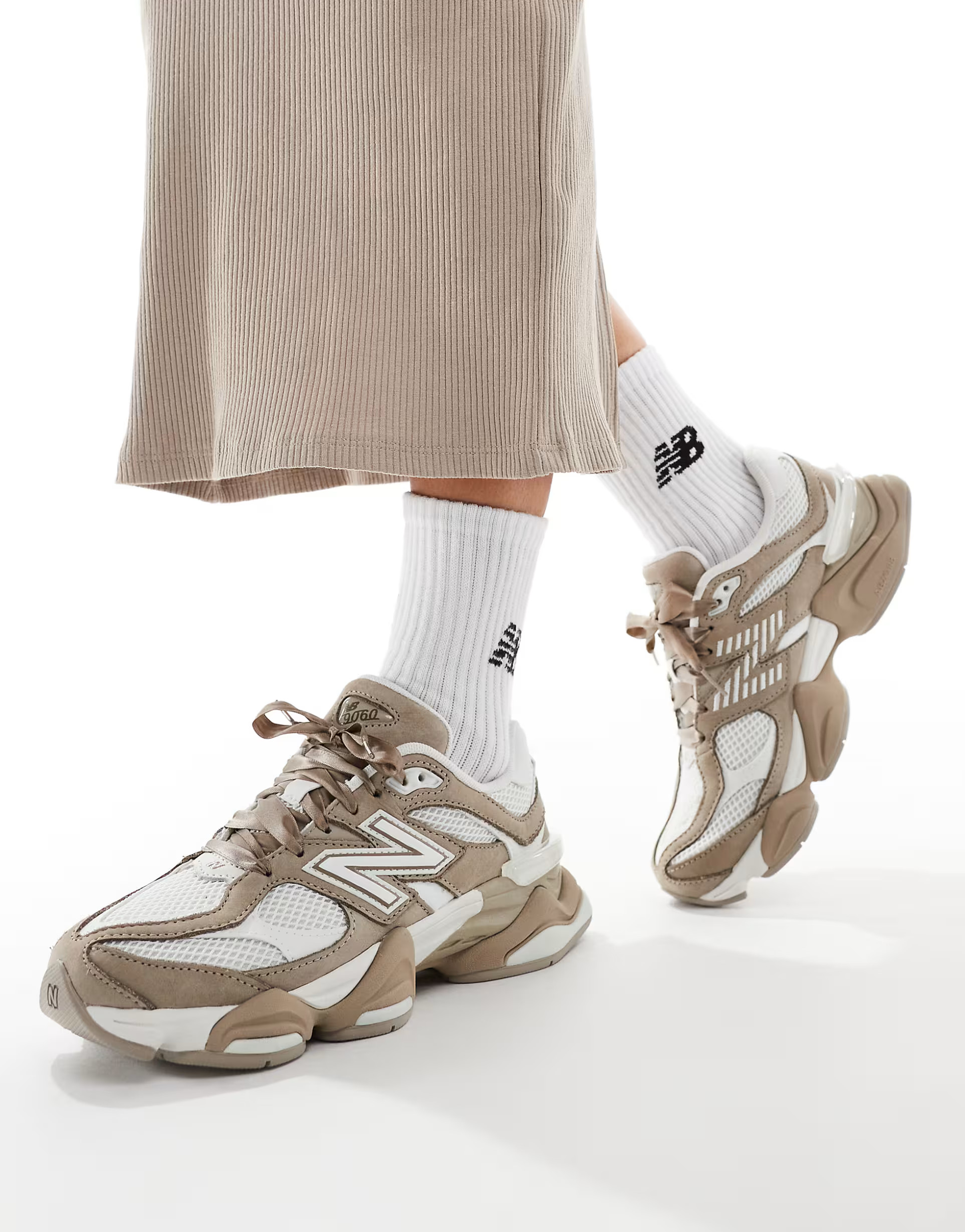 New Balance 9060 with ribbon laces in brown - Exclusive to ASOS | ASOS | ASOS (Global)