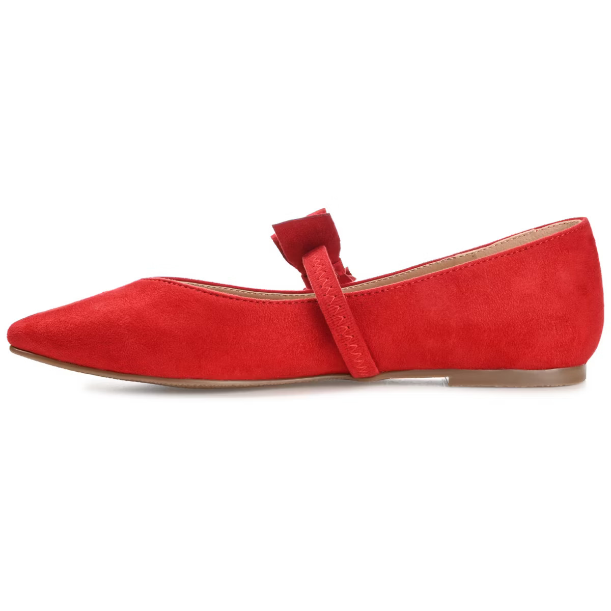 Journee Collection Women's Aizlynn Ballet Pointed Toe Slip On Flats Red 6 | Target