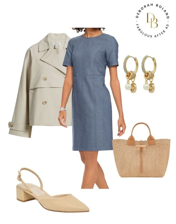 Denim dresses are one of those pieces that make getting dressed so easy.

I love how this one feels polished but still relaxed — the simple silhouette makes it really versatile, and it’s the kind of dress you can wear so many different ways. I paired it with a lightweight jacket, neutral slingbacks, and a woven tote for a look that feels perfect for spring days.

Add a pair of gold earrings and it instantly pulls the whole outfit together.


#LTKOver40 #LTKSeasonal #LTKgrwm