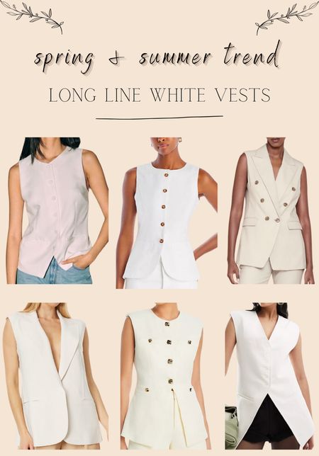 Loving this trend! Long Line White Vest 🌸 

Spring style, summer outfit, vests. 

#LTKSpringSale #LTKSeasonal #LTKstyletip