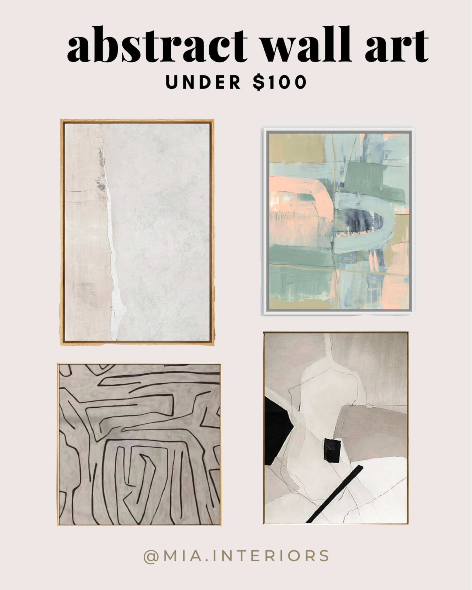 Framed abstract art under $100!

#wallart #abstractart #affordableart #under100 #walldecor #modernart #homedecor

#LTKhome #LTKsalealert #LTKunder100