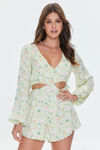 Floral Print Cutout Romper | Forever 21 | Forever 21 (US)