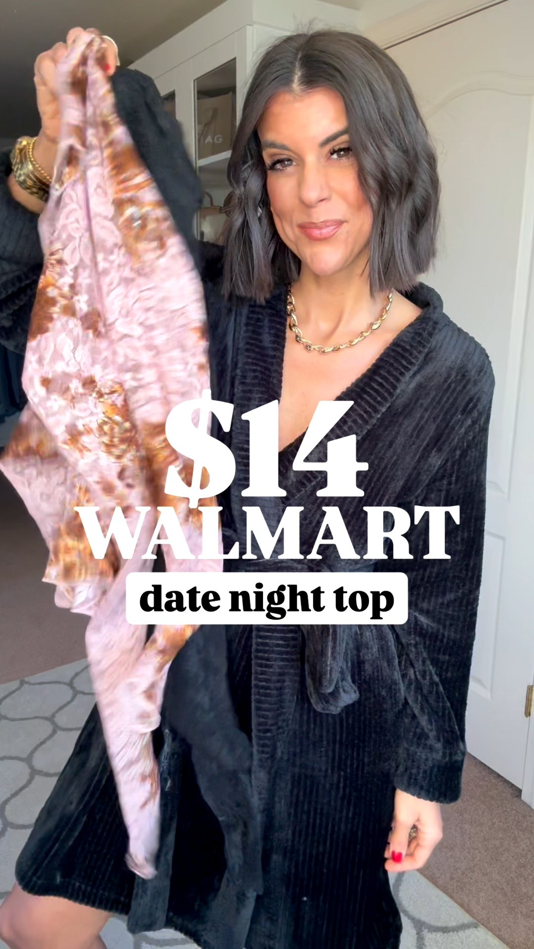 $14 Walmart date night top! I’m 5’5 and in size small in tops and fur. Size 2 in jeans. 

#LTKHoliday #LTKSeasonal #LTKFindsUnder100