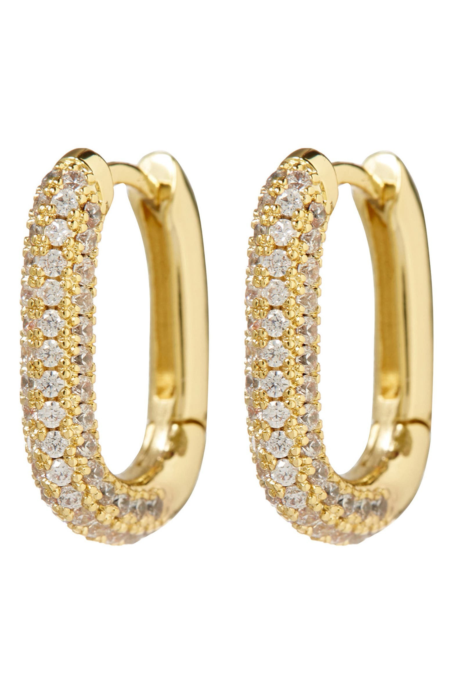 Pavé Link Huggie Hoop Earrings | Nordstrom