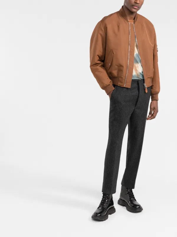 Alexander McQueen graffiti-print Bomber Jacket - Farfetch | Farfetch Global