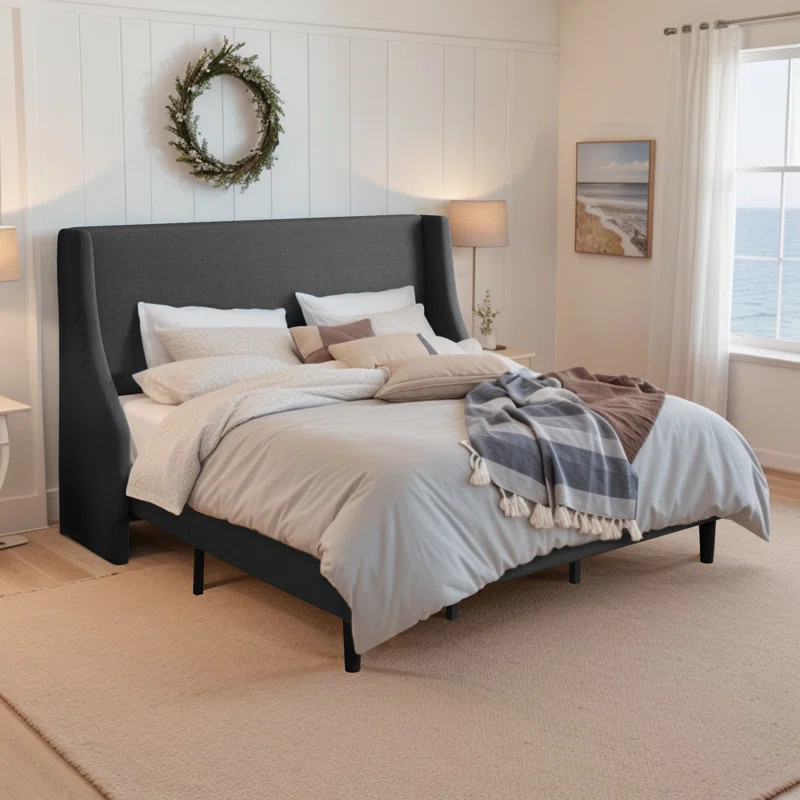 Bowdoin Upholstered Wingback Platform Bed | Wayfair North America