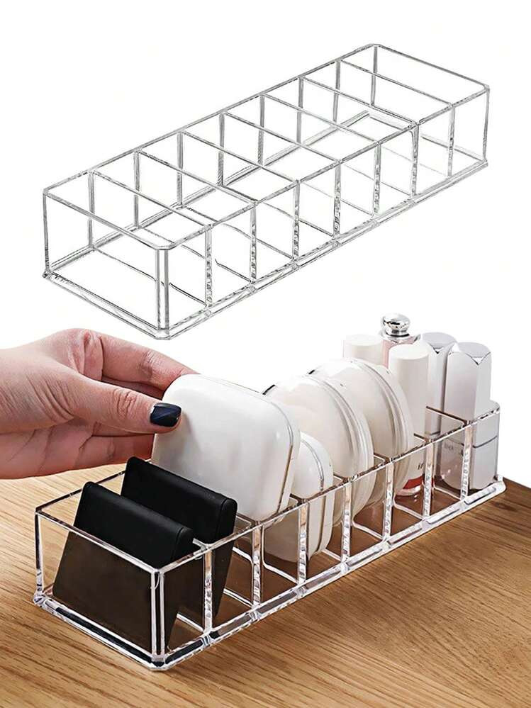 Klimonla 1pc Acrylic Transparent Desktop Cosmetic Organizer For Powder Compact Cosmetic Palette, Dust-Proof Drawer Storage Box, Makeup Tool Display Rack ,Jewellery Box,Pouch,Makeup Brush Holder,Brush Holder,Perfume Organiser,Pouch Bag,Gifts For Women,Christmas Gifts,Gift Ideas For Women,Room Decor | SHEIN